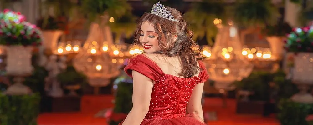 Vestido de 15 años color rojo