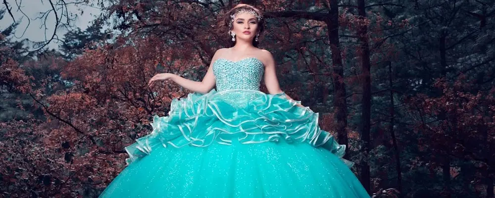 Vestido color turquesa
